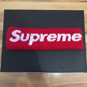 Supreme New Era Big Logo Headband (FW18) Red